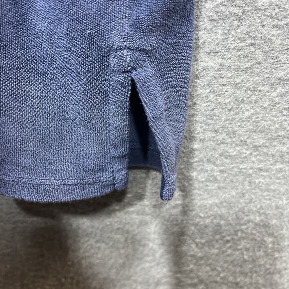 Polo Ralph Lauren Hooded Terry Sweatshirt Stretch Blue Womens Size M 8/10 - Picture 8 of 12